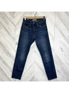 Levi's Premium Wedgie Denim Blue Jeans Womens Size 26 Button Fly 27" Inseam